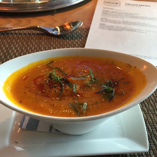 carrot soup at Moxie Kitchen and Cocktails in Jacksonville