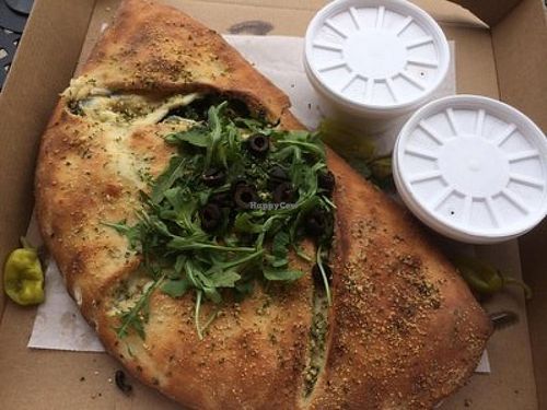 Vegan choice calzone at Vannucchi Brothers in Hollywood