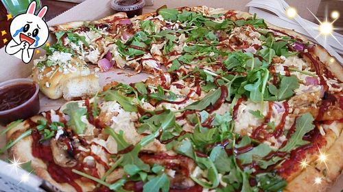 vegan chikn' bbq pizza  at Vannucchi Brothers in Hollywood