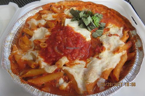 vegan baked ziti at Vannucchi Brothers in Hollywood
