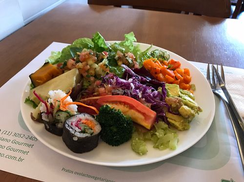 Some of the options from the salad buffet at O Vegetariano Gourmet in Sao Paulo
