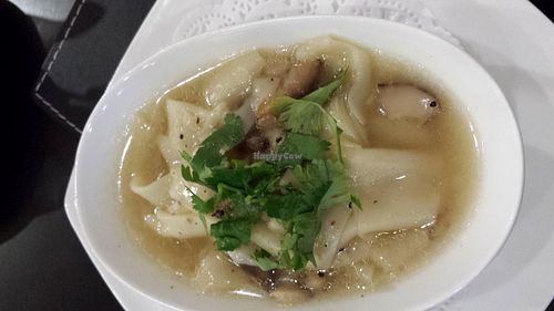 4th course option in 4 course set menu - Mushroom Chinese pasta dish at Joy Veg Fruit Dining in Sydney