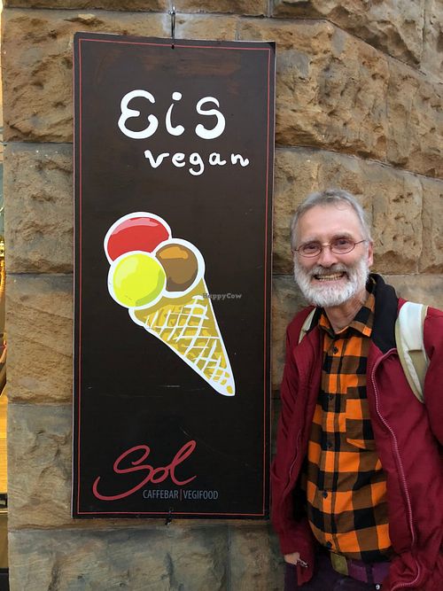 Eis sign outside front door -- German for ice cream at Sol in Konstanz