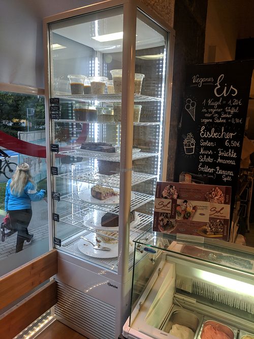 dessert case at Sol in Konstanz