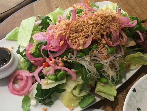 Big portion of delicious salad at Satori in Malmo