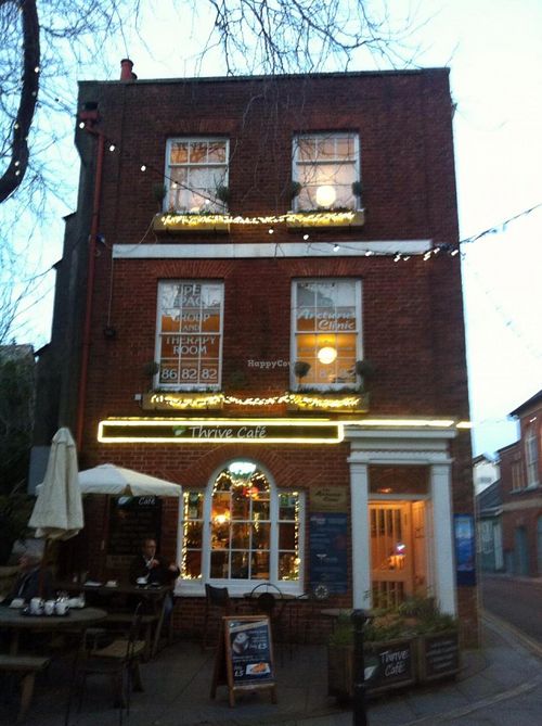 Outside - taken by my Devon contact Mr P the Green at Thrive Cafe in Totnes