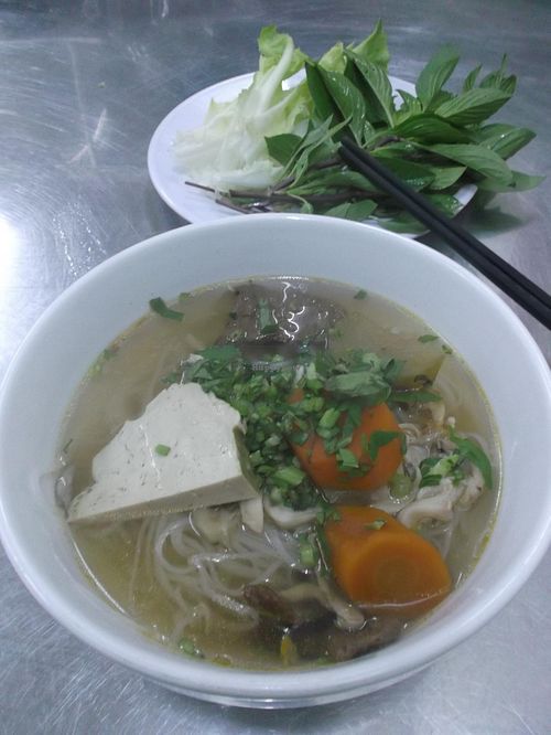 Vegan pho at Nhan Tam in Phan Rang