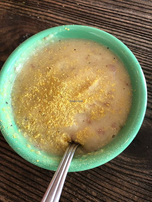 Creamy cheesy potato soup at Southern Roots Filling Station in Jacksonville