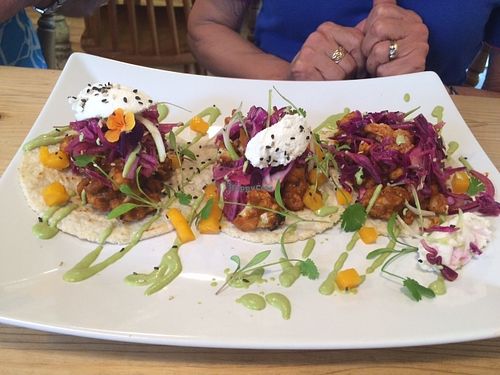 BBQ Cauliflower Tacos at Offbeet in Wickham