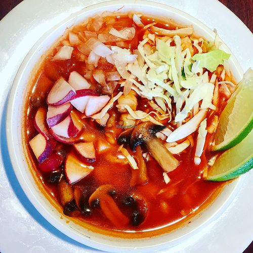 Red Pozole at Un Solo Sol in Los Angeles