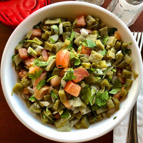 Nopalitos Salad at Un Solo Sol in Los Angeles