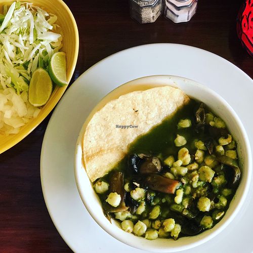Green Pozole at Un Solo Sol in Los Angeles