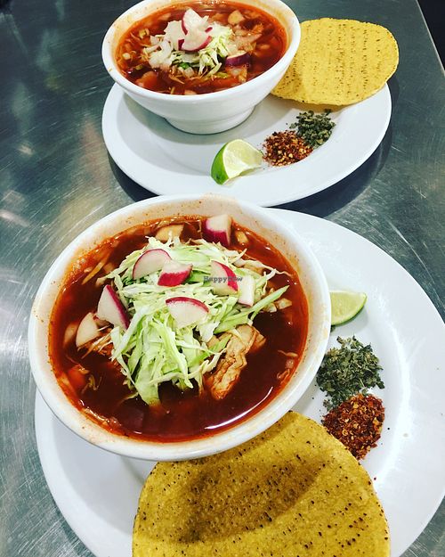 Red Pozole at Un Solo Sol in Los Angeles