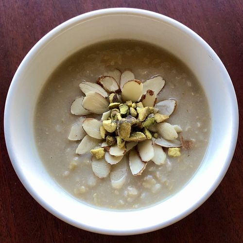 Kheer (arroz con leche de almendra)  at Un Solo Sol in Los Angeles