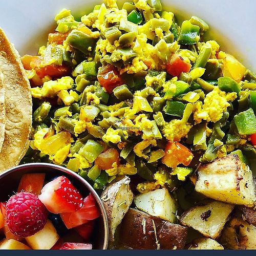 Nopalitos with Tofu Platter  at Un Solo Sol in Los Angeles