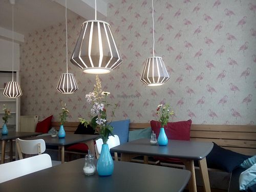 lovely wallpaper at Holy Kitchen in Heidelberg