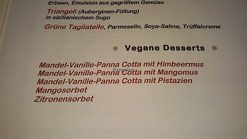 Vegane Desserts. at La Passione in Worrstadt