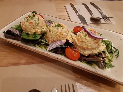 Starter / Olivier salad at Punto Vegano in Madrid