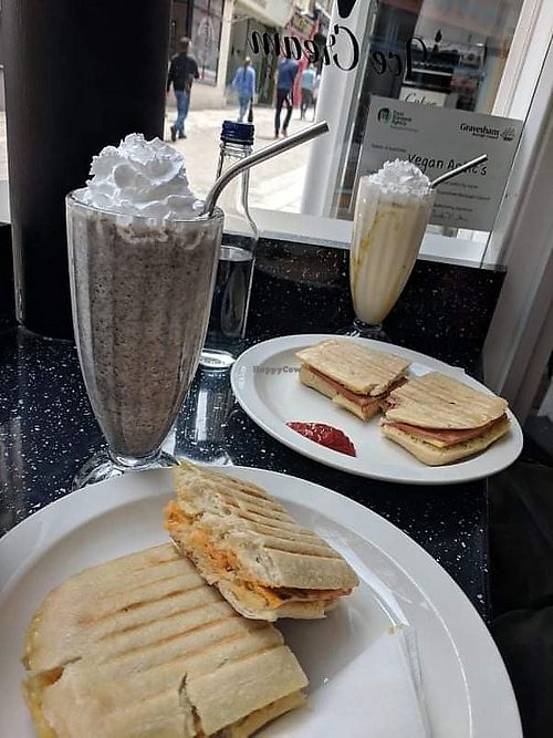 Vegan toasties and thick shakes (eat in) at Vegan Antics in Gravesend
