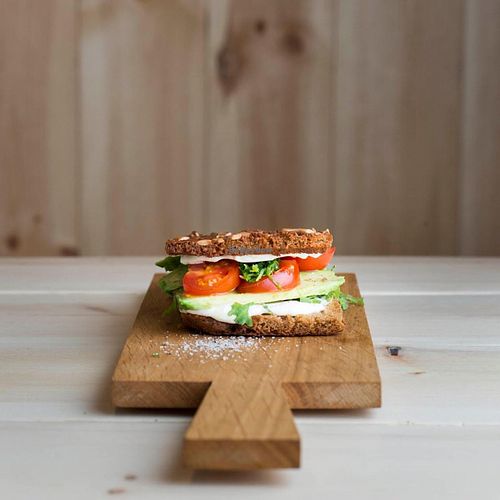 avocado and tomato sandwich. glutenfree. at Mat Fra Hagen in Trondheim