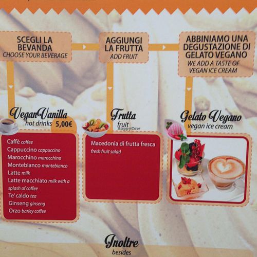 vegan 'meal deal' at Vanilla Gelati Italiani in Milan
