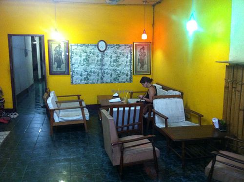 Interior at House of Fruit Shakes in Vientiane