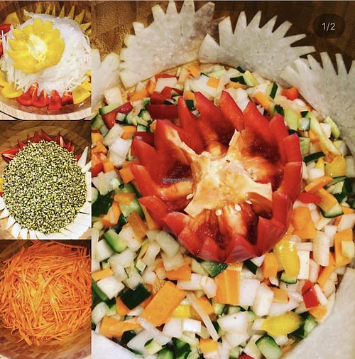 Fresh garden vegetables  at Havan Dining in Niigata