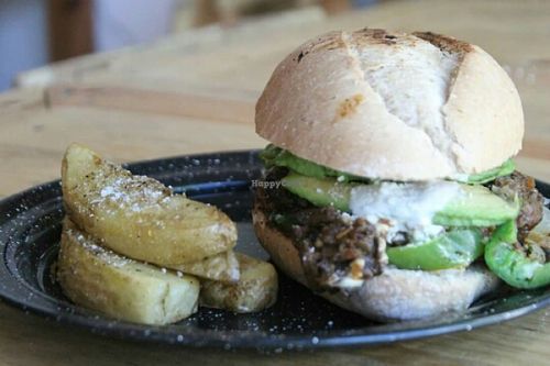 torta de bistec (vegan) at Revolucion Verde - Colonia Primavera in Monterrey
