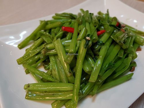 Stir fried morning glory at Talalask - Rama 2 in Bangkok