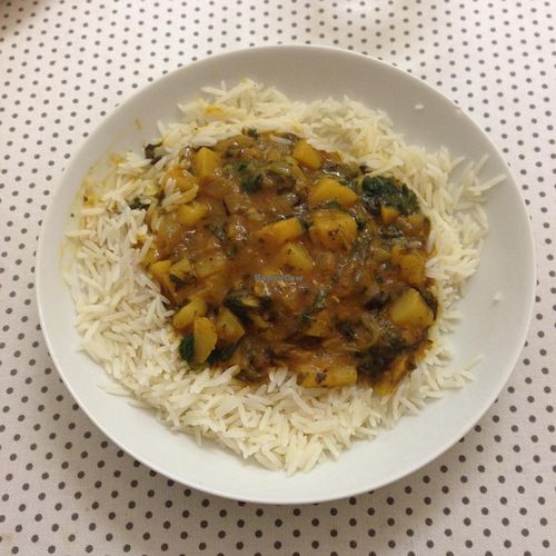 Curry With Rice. at Rustic Bakes Tea Room in Lancaster