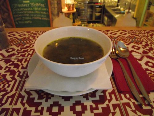 Daily 'Green nostalgy' soup at Sunmoon - Shandor Petiofi in Sofia