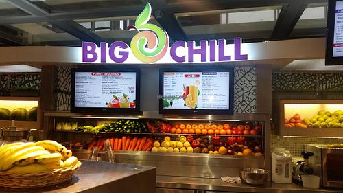 in front at Big Chill Juice Bar in Outlying Islands