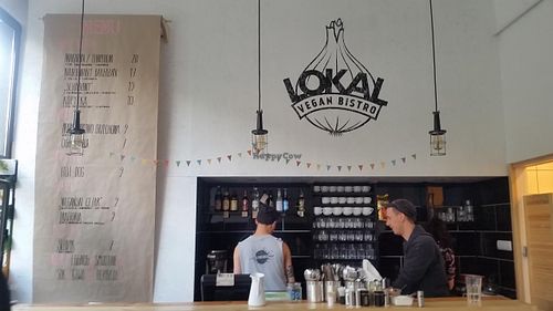 inside at Lokal Vegan Bistro in Warsaw