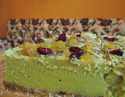 Raw vegan avocado cheesecake  at Vegettoria - Sladkishnicata in Sofia