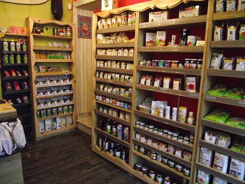 Inside the shop at Zelen Bio - Ivan Shishman in Sofia