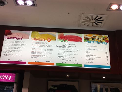 menu at Healthy Habits in Christchurch