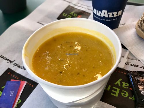 pumpkin soup at Greenway in Brussels