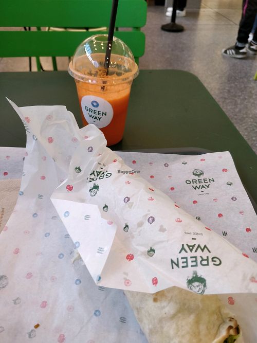 Kebab and juice. Highly recommended!  at Greenway in Brussels