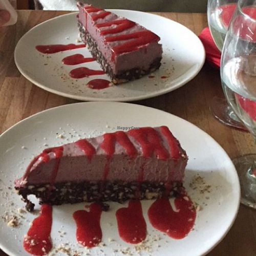 Raw berry cake at Sumski Kuhar in Zagreb