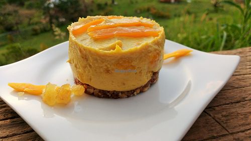 Vegan Mango sweet dessert at Puerta de Jade in Alajuela