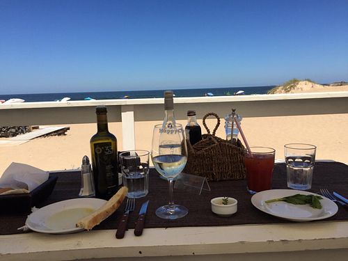 nice view nice wine nice oil and bread at Mia Bistro in Punta Del Este
