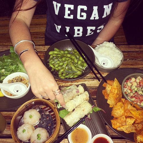 vegan feast  at Bodhi in Sydney