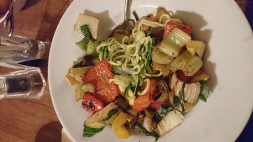 vegan courgette noodles  at The Burnt Gate at Anslow in Anslow