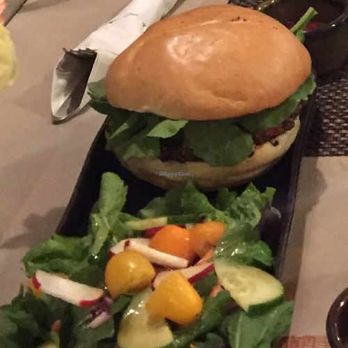 black bean quinoa burger at Graze Kitchen in Pismo Beach