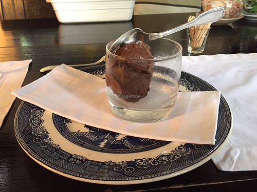 dark chocolate sorbet (has milk) at Garzon Restaurant in Garzon