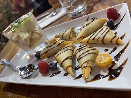 Banana spring rolls with fresh golden berry! at H.O.P.E. in Studio City