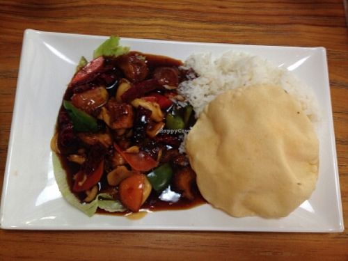 monkey head mushroom with rice at D'life 蔬食 - Commonwealth in West Singapore