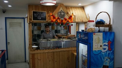 Food display at Guptaji Ki Kitchen in Bangkok