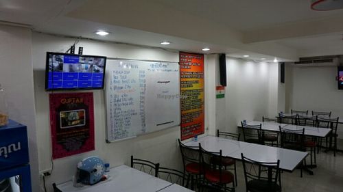 The menu and some house rules at Guptaji Ki Kitchen in Bangkok