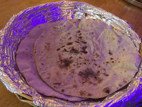 Roti, which comes with thali set (all you can eat) at Guptaji Ki Kitchen in Bangkok